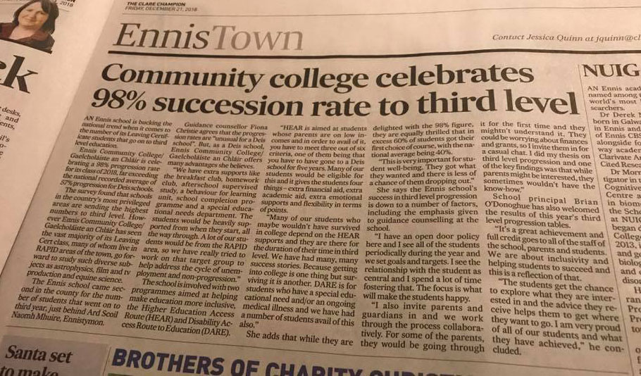98% Succession Rate to Third Level