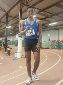 Gabriel Kehinde. Munster Intermediate Indoor 60m Champion 2017
